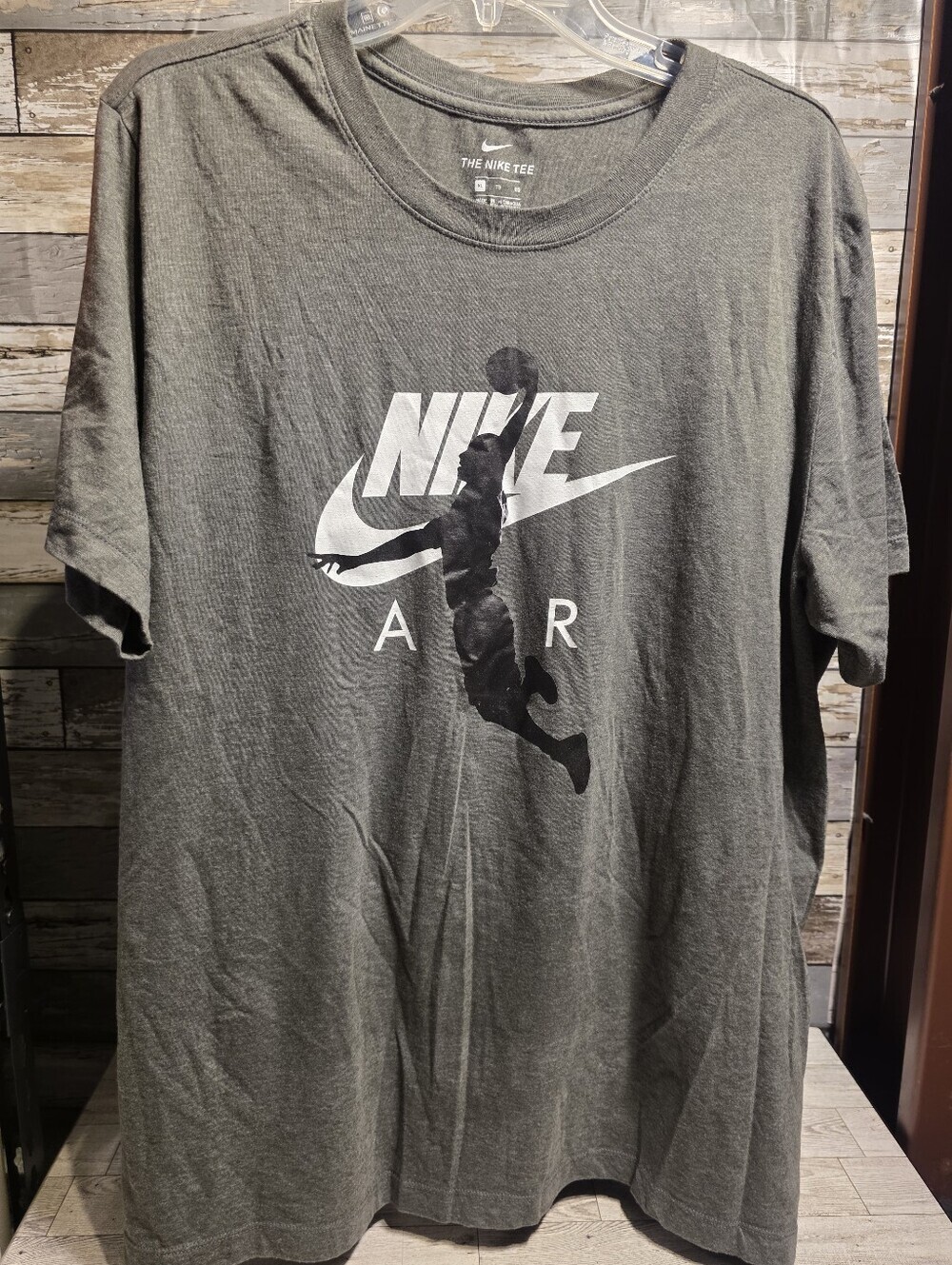 Nike Gray Graphic Air Basketball Short Sleeve Tee